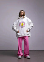 Oversized hoodie met eendenprint - casual dames sweater - Bakkermode.nl