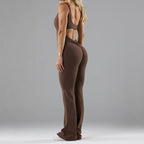 Strakke yoga bodysuit - casual naadloos met open details dameskleding - Bakkermode.nl