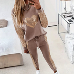 2-delige khaki loungewear set - modieuze dames set