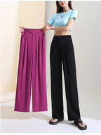 Dames tailored wijde pijpen broek - chique kantooroutfit met hoge taille en fijne pasvorm