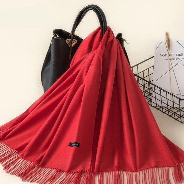 Kasjmieren winterash shawl - luxe dameswrap - Bakkermode.nl