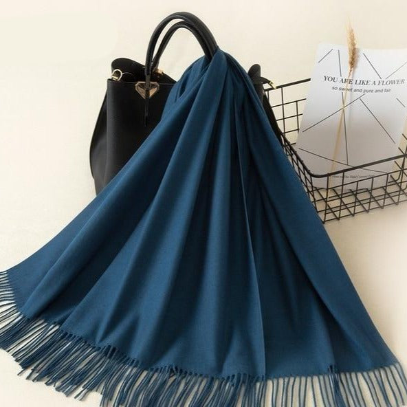 Kasjmieren winterash shawl - luxe dameswrap - Bakkermode.nl