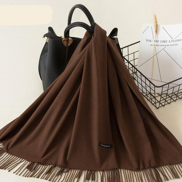 Kasjmieren winterash shawl - luxe dameswrap - Bakkermode.nl