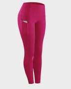 Hoge taille sportlegging met zakken - stijlvolle dames workout broek
