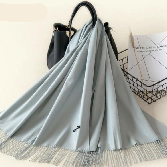 Kasjmieren winterash shawl - luxe dameswrap - Bakkermode.nl