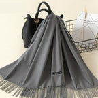 Kasjmieren winterash shawl - luxe dameswrap - Bakkermode.nl