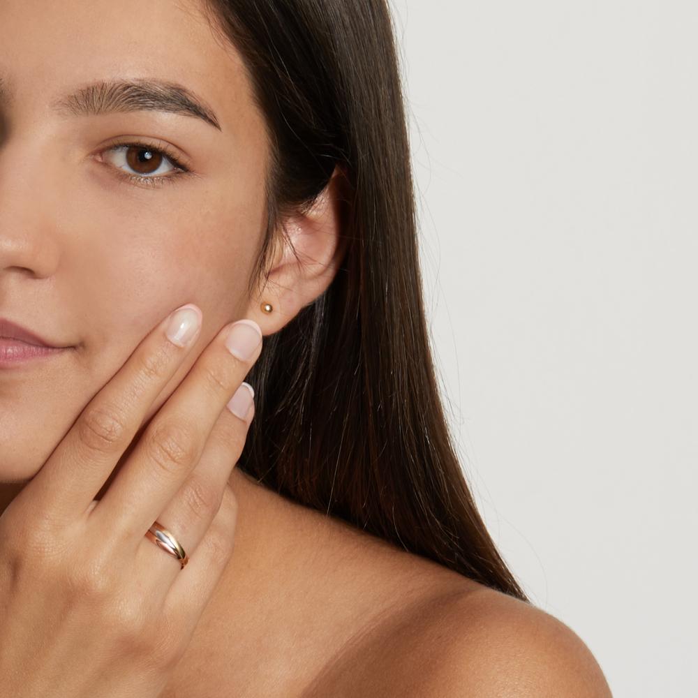 3-delige ringenset - prachtige damesringen in driekleurig goud