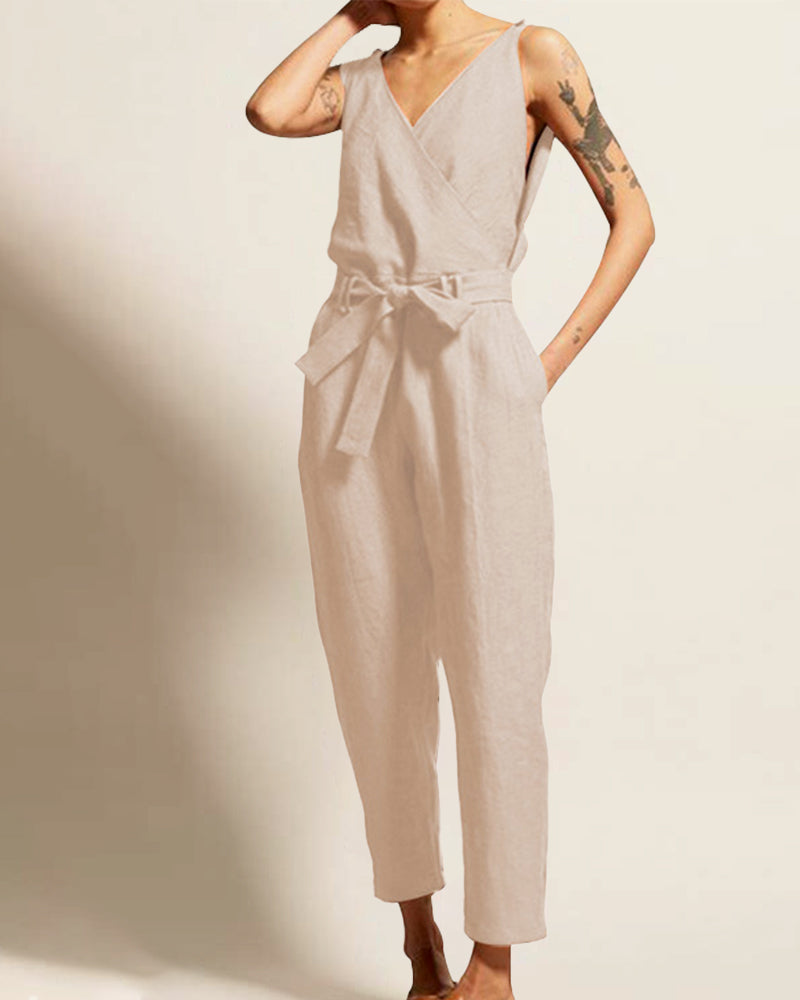 Dames jumpsuit - elegante wikkelontwerp voor een dagelijkse chique stijl