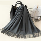 Kasjmieren winterash shawl - luxe dameswrap - Bakkermode.nl