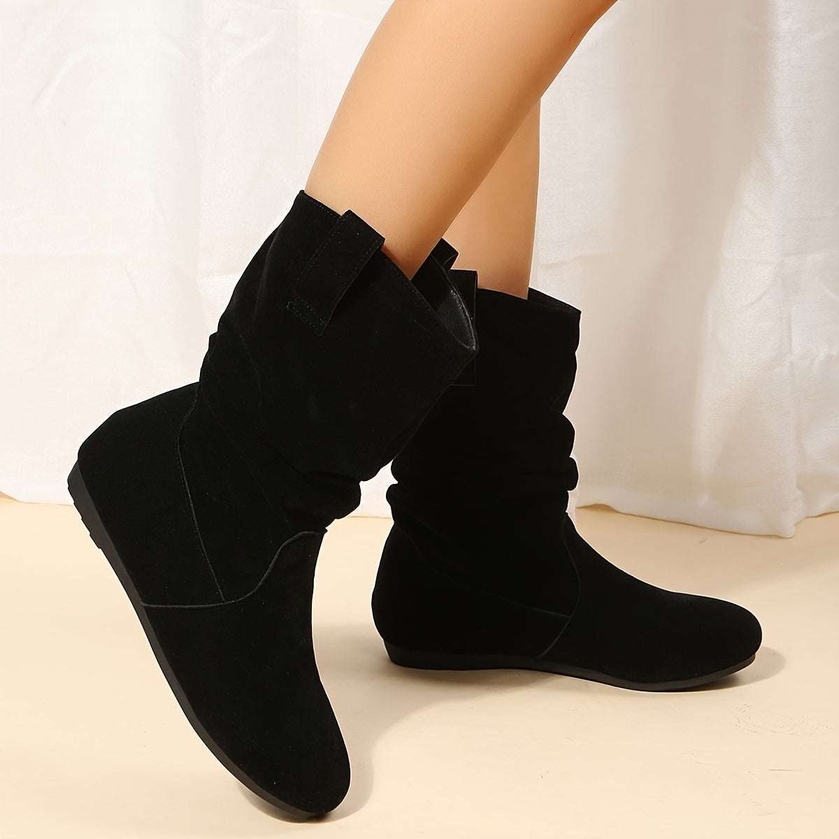 Gezellige enkellaarsjes - stijlvolle dames suède slouchy boots