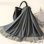 Kasjmieren winterash shawl - luxe dameswrap - Bakkermode.nl