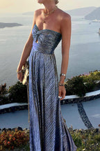 Maxi-jurk - verfijnde strapless avondjurk voor dames