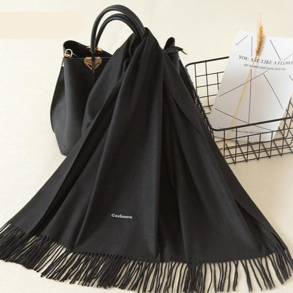 Kasjmieren winterash shawl - luxe dameswrap - Bakkermode.nl