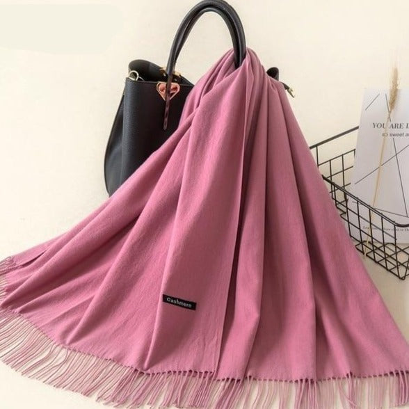 Kasjmieren winterash shawl - luxe dameswrap - Bakkermode.nl