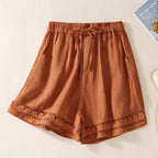 Dames linnen blend shorts - stijlvolle en relaxte zomerlook