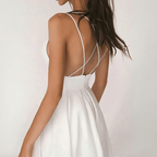 Dames casual jurken flowy midi jurk met rugdetail - elegante avond- en evenementenmode