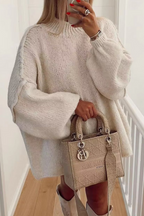 Geverfde oversized trui - stijlvolle damestrui met ballonmouwen - Bakkermode.nl