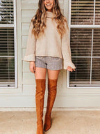 Dames oversized gebreide trui - trendy col ontwerp voor gezellige casual looks