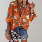 Damesbloes met bloemenprint - lichte zomerblouse met relaxed fit