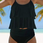 2-delig dames tankini set met hoge taille broekjes - stijlvolle strandoutfit