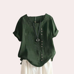 Dames casual blouse - luchtige zomer top met stijlvolle knoopdetails