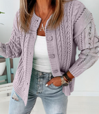 Gebreide cardigan - elegante damesknop-up trui