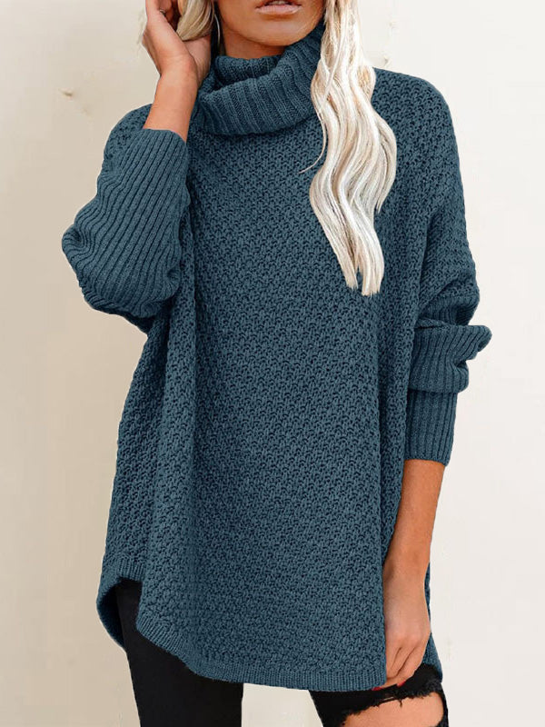 Gezellige oversized coltrui - casual gebreide top - Bakkermode.nl