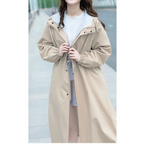Waterproof damesjas - trendy lange regenjas voor vrouwen