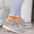 Dames sneakers - stijlvolle grijze casual schoenen voor elke gelegenheid