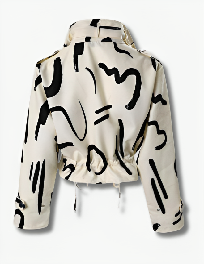 Bikerjack - trendy beige dames utility jack