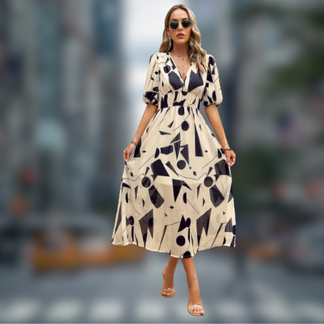 Maxi jurk - stijlvolle damesjurk met print