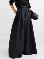 Hoge taille geplooide rok - elegante maxi rok voor dames - Bakkermode.nl