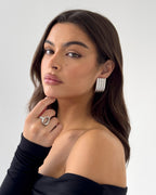 Dames zilveren ring met hollow design - stijlvolle accessoire voor dagelijkse elegantie