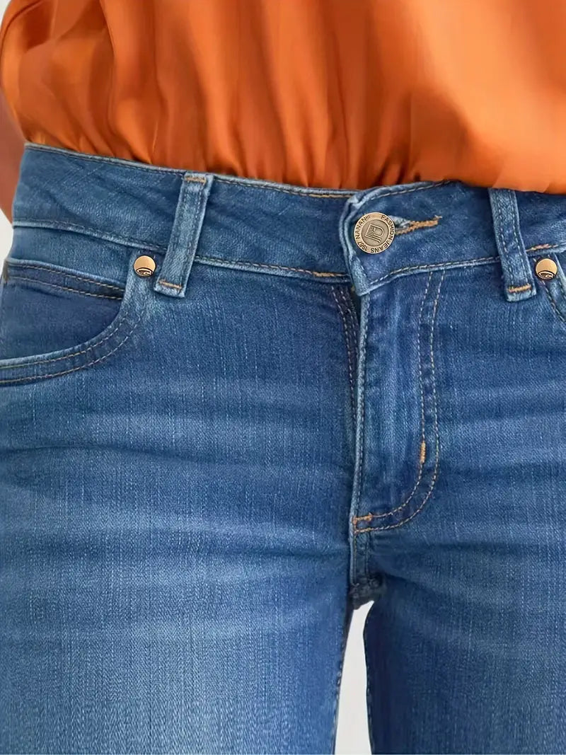 Dames bootcut & flared denim jeans - duurzame blauwe smart-casual stijl met een flatterende pasvorm voor dagelijks gebruik