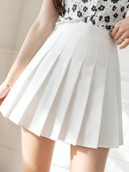 Plissé mini rok - stijlvolle witte rok voor dames