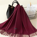 Kasjmieren winterash shawl - luxe dameswrap - Bakkermode.nl