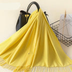 Kasjmieren winterash shawl - luxe dameswrap - Bakkermode.nl