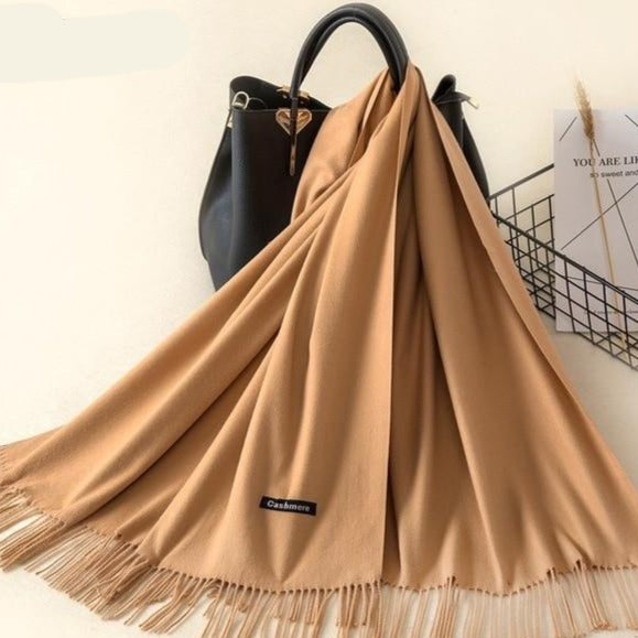 Kasjmieren winterash shawl - luxe dameswrap - Bakkermode.nl