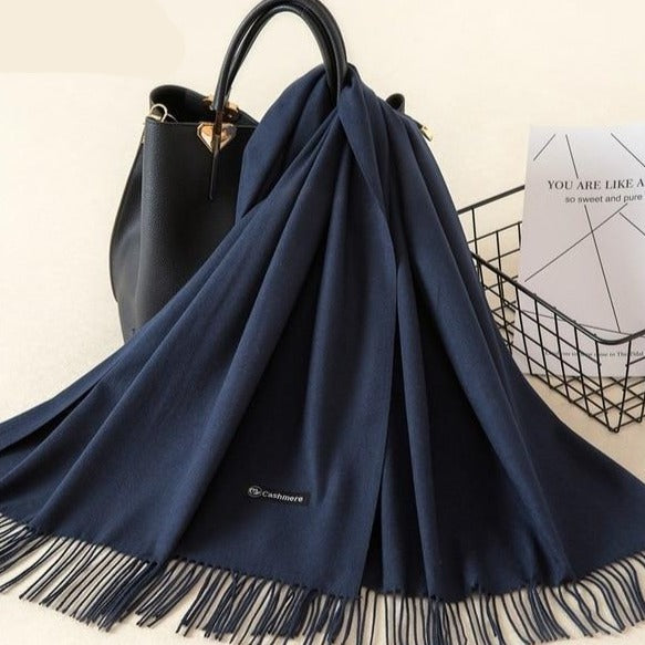 Kasjmieren winterash shawl - luxe dameswrap - Bakkermode.nl