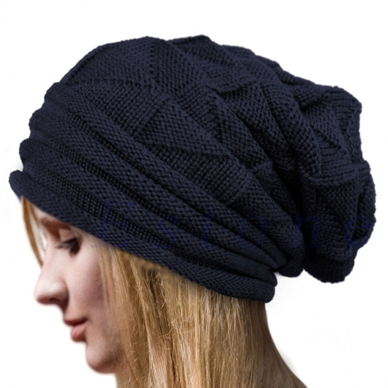 Gebreide slouch beanie - trendy winterhoed voor dames