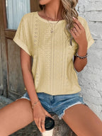 Dames casual top - chique en shirt met korte mouwen