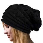 Gebreide slouch beanie - trendy winterhoed voor dames