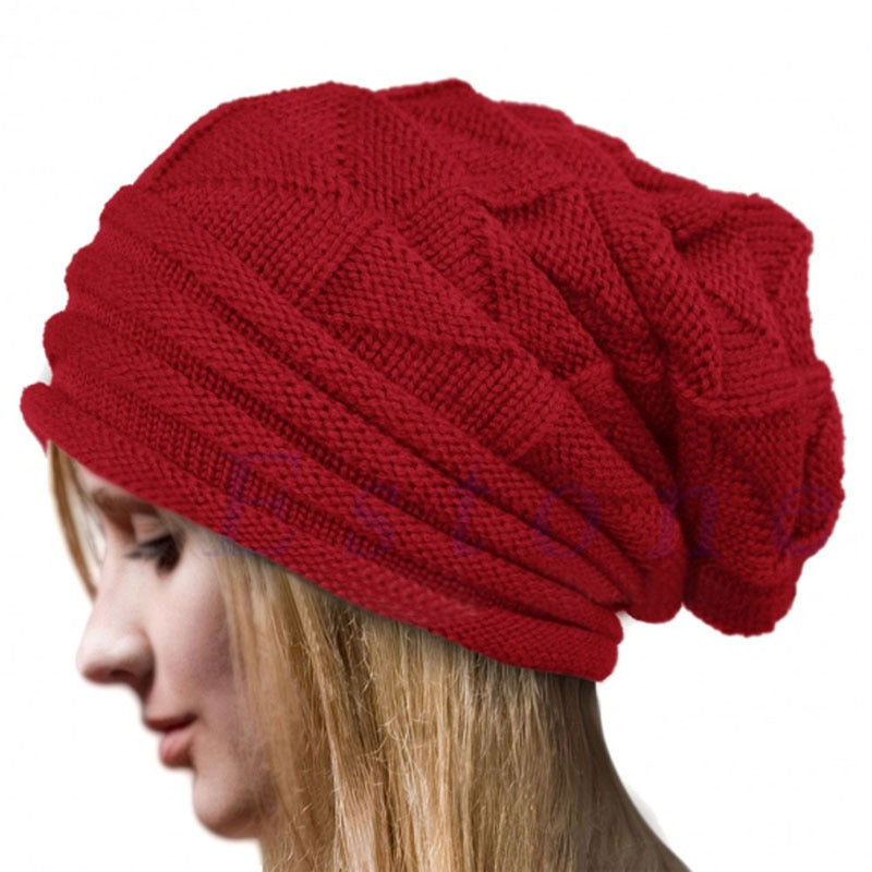 Gebreide slouch beanie - trendy winterhoed voor dames