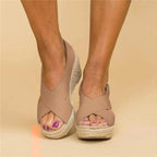 Dames wedge sandalen - stijlvolle espadrille design voor ontspannen uitjes