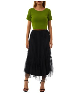 Elegante midi-rok met tule - Bakkermode.nl