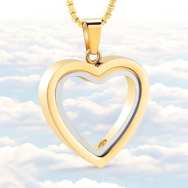 Hart pendant halsketting - elegante gouden damesjuwelen - Bakkermode.nl