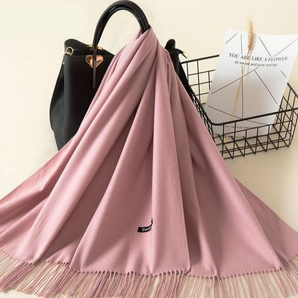 Kasjmieren winterash shawl - luxe dameswrap - Bakkermode.nl