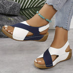 Dames wedge sandalen met orthopedische ondersteuning - casual instappers voor dagelijkse uitjes
