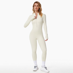 Dames jumpsuit van rekbare stof – veelzijdige lange mouwen outfit voor actieve vrouwen