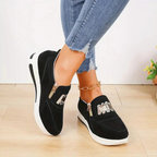 Instap sneakers - dames casual schoeisel met trendy ritsdetail